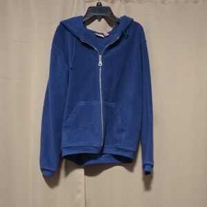 Cozy Blue Fleece Zip-Up Jacket